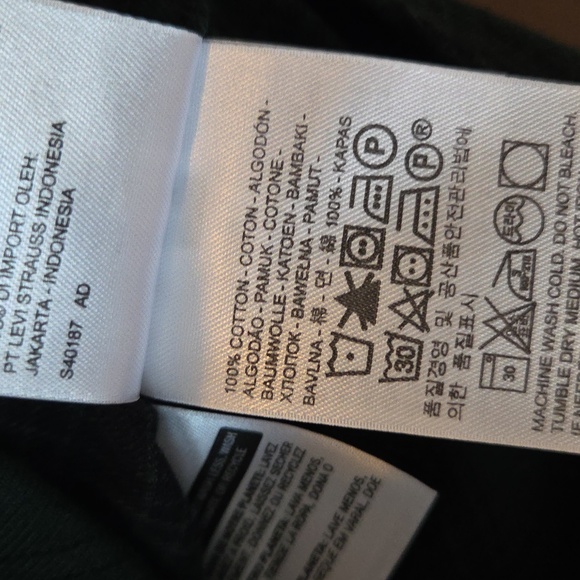 Levi's Women's Green Plaid Button Down 100% Cotton Shirt Size XS - Picture 6 of 7